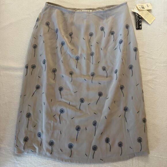 John Paul Richard Grey Dandelion Print Midi Kkirt - Picture 7 of 8